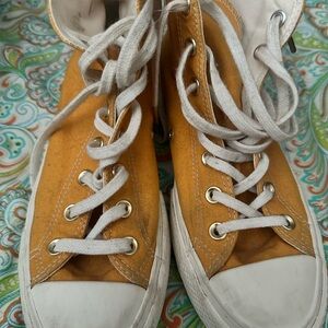 Converse Yellow Chuck Taylor All Star Lift Platform High-Top Sneakers